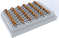 4TI-0374 0.2ml Dual-Cap PCR Tube Rack, 48 well skirted frame, SBS format, white PC, cut corner H1/H12, suitable for 0.2ml Dual-Cap PCR Tubes (4TI-0791) ( 10 racks/pkg)
